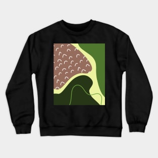 Minimal Sguiggle  Boho Abstract Shapes  Pattern Crewneck Sweatshirt